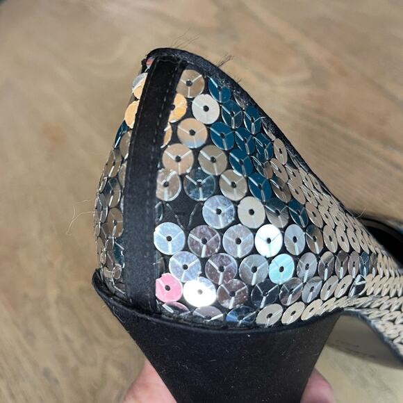 Marc by Marc Jacobs Sequin Peep Toe Pumps Satin Heels EU 40/US 9 - Picture 9 of 14